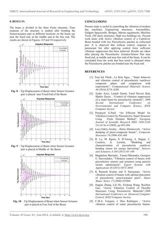 Active vibration control of smart piezo cantilever beam using pid ...