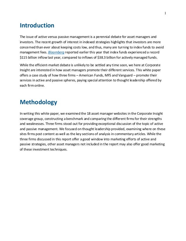 Active trading strategies