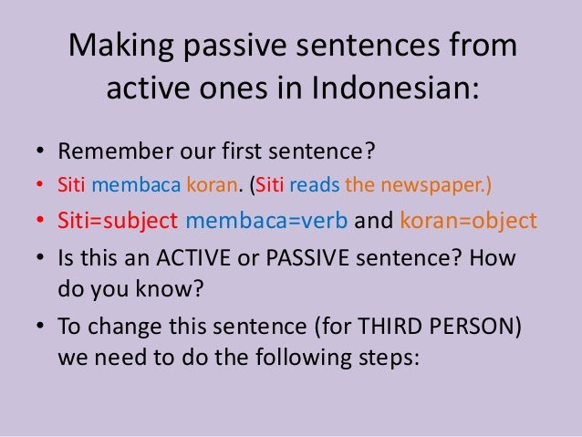 passive sentence
