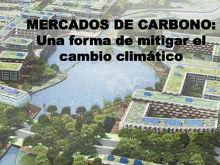 MERCADOS DE CARBONO:
Una forma de mitigar el
cambio climático
 