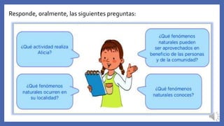 Responde, oralmente, las siguientes preguntas:
 