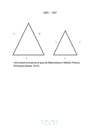 8
6 10
3 5
8 4
Informacióntomada de la guía de Matemáticas II (Martha Patricia
RodríguezZapata, 2015)
 