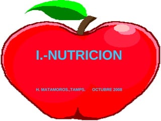 I.-NUTRICION H. MATAMOROS.,TAMPS.  OCTUBRE 2008 