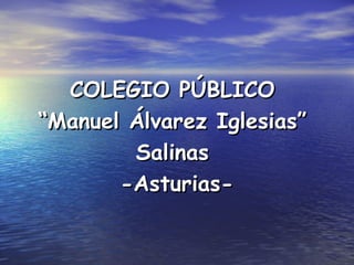 COLEGIO PÚBLICO
“Manuel Álvarez Iglesias”
        Salinas
       -Asturias-
 