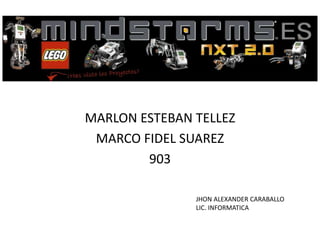 MARLON ESTEBAN TELLEZ
MARCO FIDEL SUAREZ
903
JHON ALEXANDER CARABALLO
LIC. INFORMATICA
 