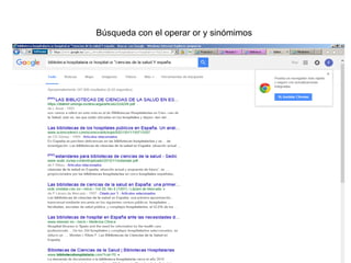 Búsqueda con el operar or y sinómimos