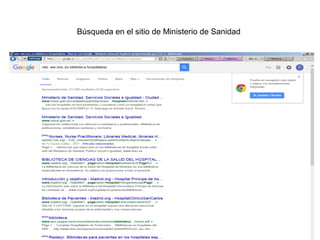 Búsqueda en el sitio de Ministerio de Sanidad