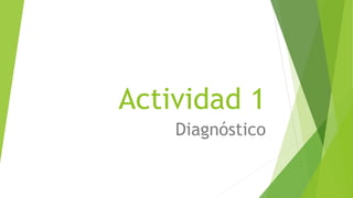 Actividad 1
Diagnóstico
 