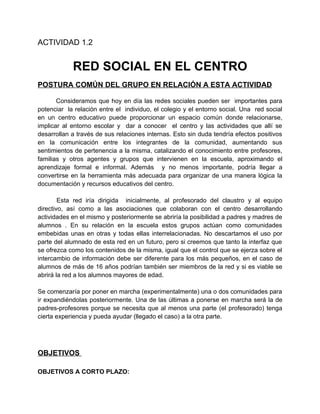 RED SOCIAL EN EL CENTRO (testua)