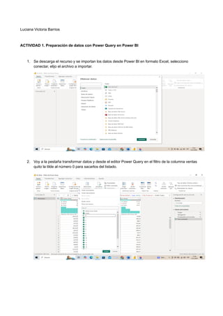 Preparación y Transformación de Datos con Power Query en Power BI | PDF