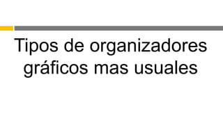 Tipos de organizadores
gráficos mas usuales
 