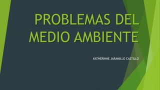 PROBLEMAS DEL
MEDIO AMBIENTE
KATHERINNE JARAMILLO CASTILLO
 