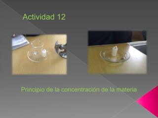 Actividad 12 Principio de la concentración de la materia 