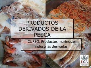 PRODUCTOS DERIVADOS DE LA PESCA CURSO: Productos marinos e industrias derivadas 