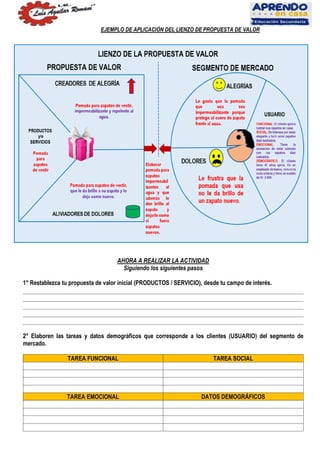 APRENDO EN CASA: APLICAMOS EL LIENZO DE PROPUESTA DE VALOR - PARTE 2 | PDF