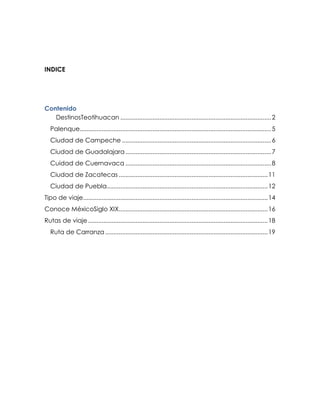 Actividad 1 destinos de mexico