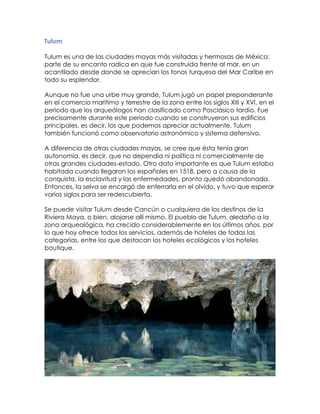 Actividad 1 destinos de mexico