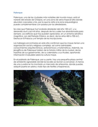 Actividad 1 destinos de mexico