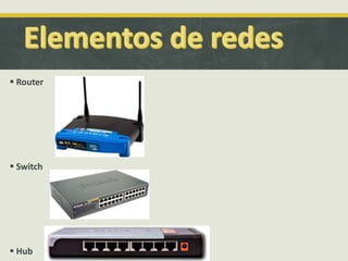  Router
 Switch
 Hub
 