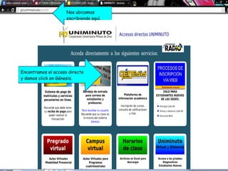 Nos ubicamos
escribiendo aquí.
Encontramos el acceso directo
y damos click en Génesis.
 