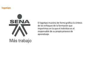 logotipo
El logotipo muestra de forma gráfica la síntesis
de los enfoques de la formación que
impartimos en la que el individuo es el
responsable de su propio proceso de
aprendizaje.
 