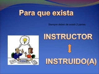 Siempre deben de existir 2 partes: