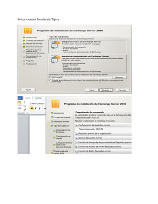 Seleccionamos Instalación Típica  