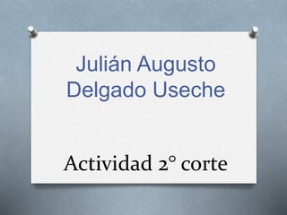Julián Augusto 
Delgado Useche 
Actividad 2° corte 
 