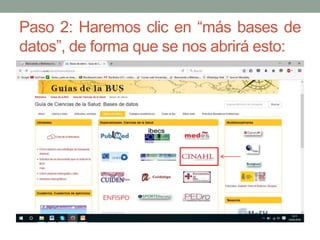 Paso 2: Haremos clic en “más bases de
datos”, de forma que se nos abrirá esto:
 