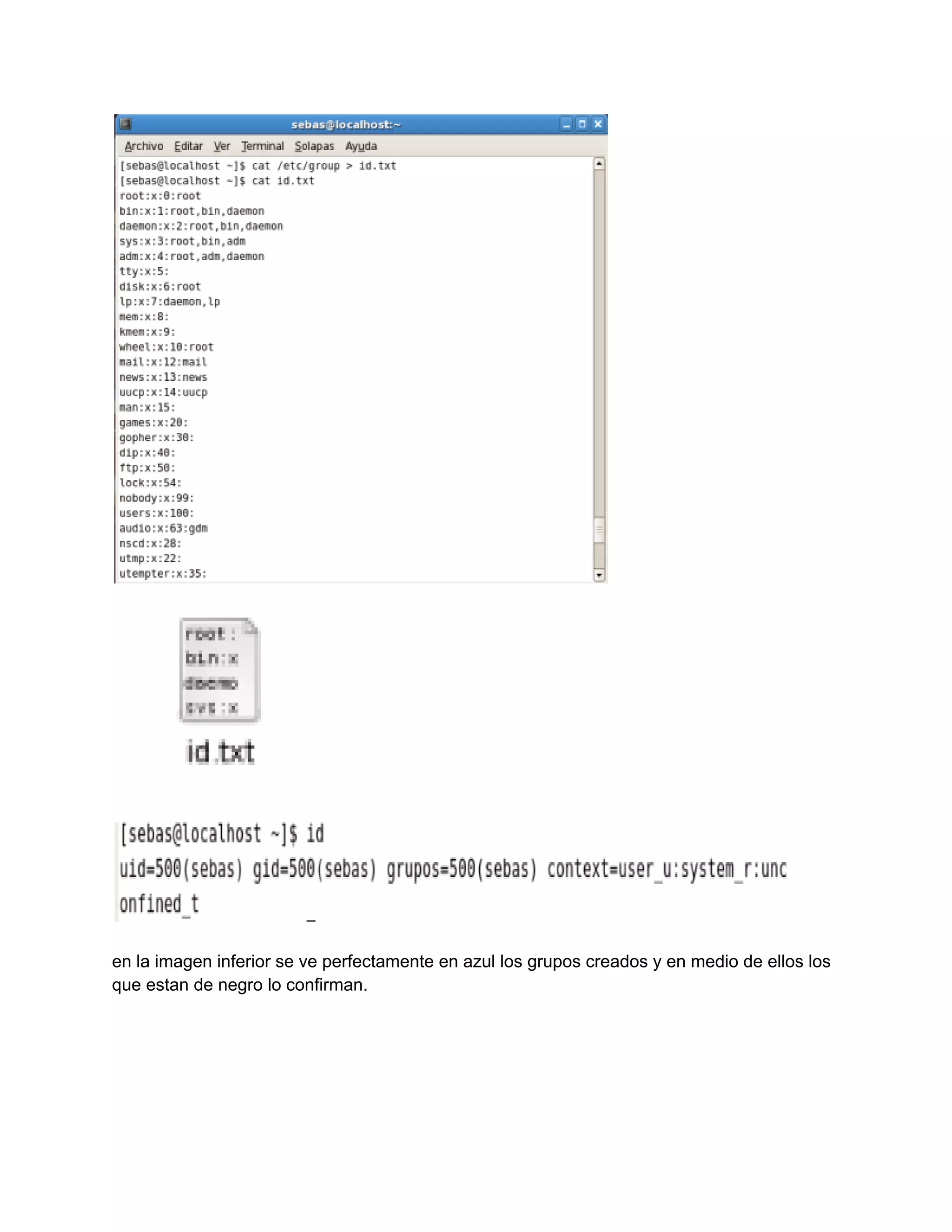 en la imagen inferior se ve perfectamente en azul los grupos creados y en medio de ellos los
que estan de negro lo confirman.
 