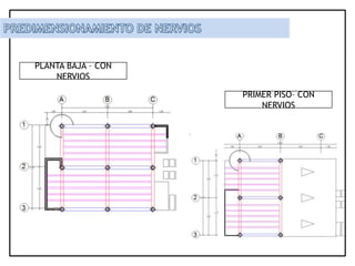 PLANTA BAJA – CON
NERVIOS
PRIMER PISO– CON
NERVIOS
 