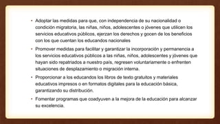Resumen de la ley general de educación en México | PDF