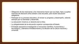 Resumen de la ley general de educación en México | PDF
