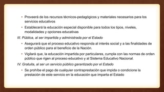 Resumen de la ley general de educación en México | PDF