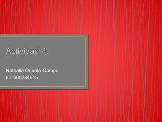 Nathalia Orjuela Campo
ID: 000284615
 
