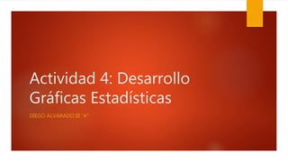 Actividad 4: Desarrollo
Gráficas Estadísticas
DIEGO ALVARADO III “A”
 