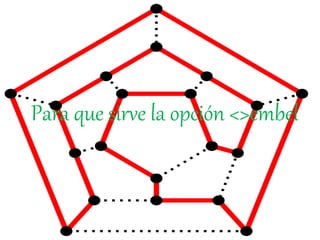 Para que sirve la opción <>embel
 