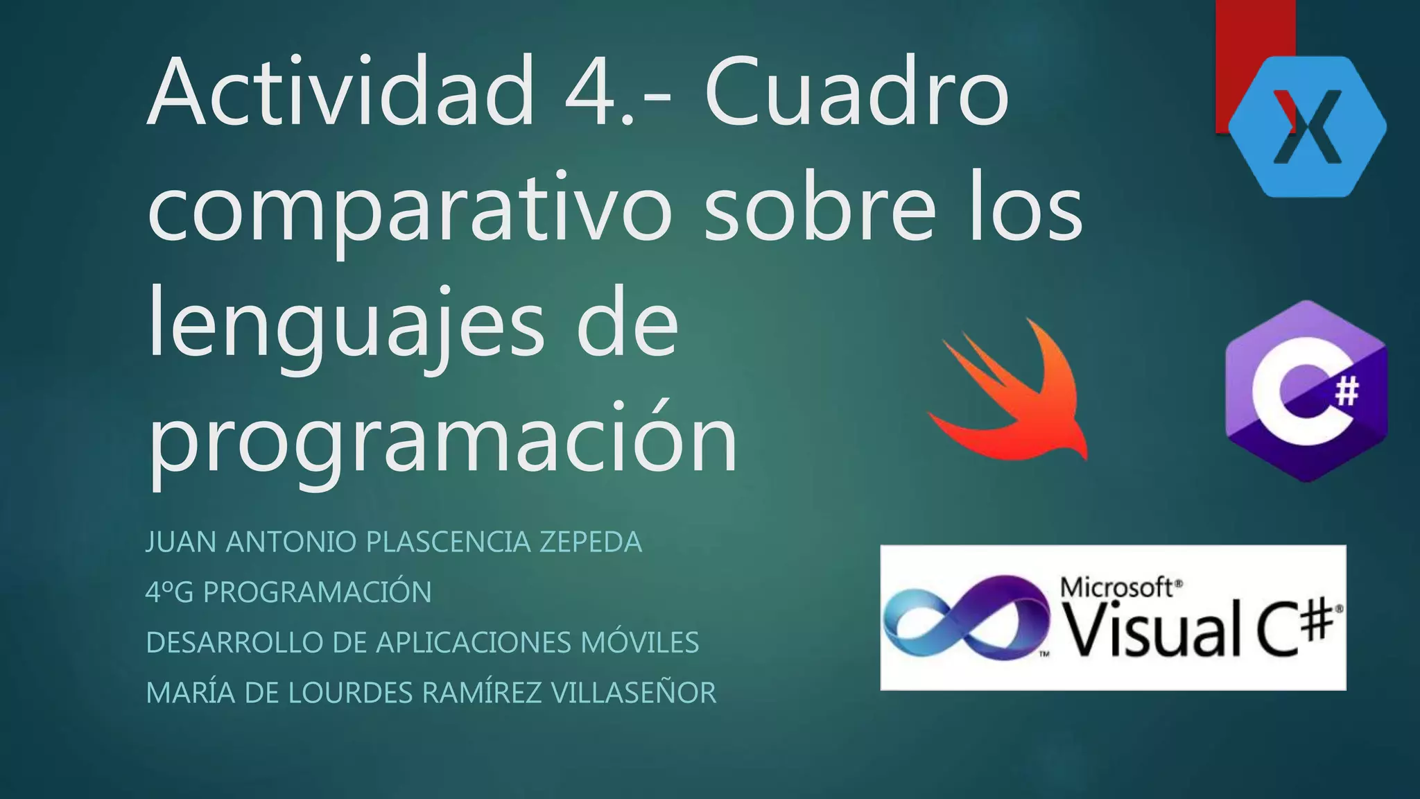 Actividad 4 cuadro comparativo sobre lenguajes de programacion | PPT