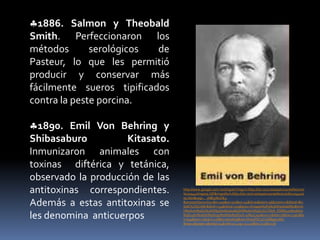 1864. Louis Pasteur.  Refuta la teoría de la Generación espontanea.http://www.whale.to/v/images/jenner1.jpg