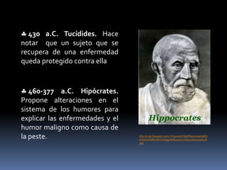 Al igual que otras ciencias, la inmunología presenta un prolongado período pre-científico, de observaciones y aproximaciones puramente empíricashttp://2.bp.blogspot.com/_A9yKGQnDlmk/SfuAkcmXbPI/AAAAAAAAASU/si-jRzUhnEY/s320/sistema+inmunol%C3%B3gico.jpg