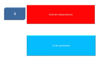 4 Grito de Independencia
15 de septiembre
 