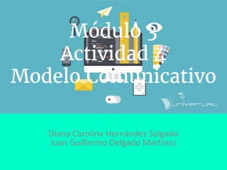 Módulo 3
Actividad 4
Modelo Comunicativo
Diana Carolina Hernández Salgado
Juan Guillermo Delgado Martínez
 