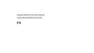 CARLOS RENATO GAYTAN CHAVEZ
LUIS CARLOS MEDELLIN ELIGIO
6°G