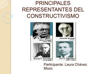 PRINCIPALES
REPRESENTANTES DEL
CONSTRUCTIVISMO
Participante: Laura Chávez
Mozo
 