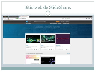 Sitio web de SlideShare:
 
