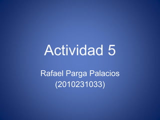 Actividad 5 Rafael Parga Palacios (2010231033) 