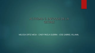 MELISSA ORTIZ MESA - CINDY PAOLA GUERRA - JOSE GABRIEL VILLAMIL
 