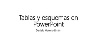 Tablas y esquemas en
PowerPoint
Daniela Moreno Limón
 