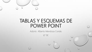 TABLAS Y ESQUEMAS DE
POWER POINT
Adonis Alberto Mendoza Conde.
6° “A”.
 