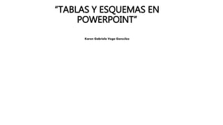 “TABLAS Y ESQUEMAS EN
POWERPOINT”
Karen Gabriela Vega González
 